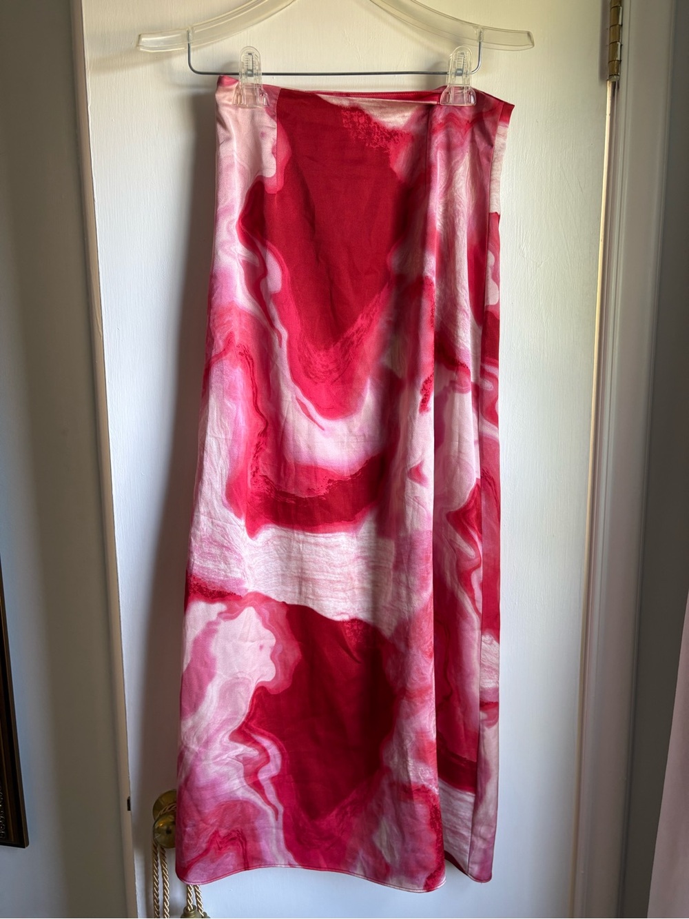 Pink and White Marble Maxi Skirt - Picture 3 of 5